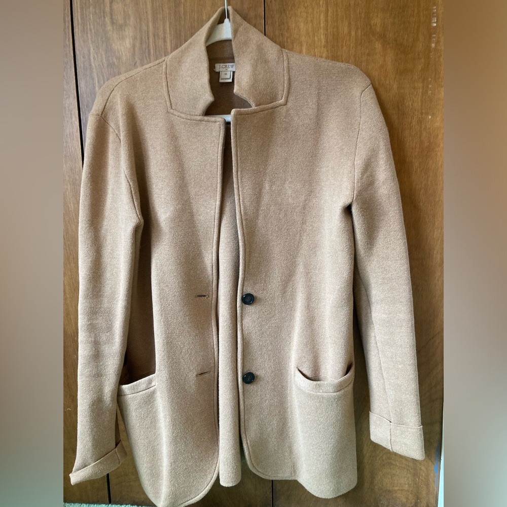 JCrew Camel Sweater Blazer